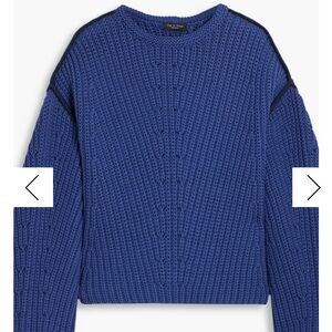 RAG & BONE Shane Ribbed Cotton-blend Sweater In Indigo